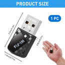 Adaptador WiFi AX900Mbps USB para PC, Adaptador sin varillas Dual-Band 600Mbps 5GHz+286Mbps 2.4GHz Transceptor de Red Inalámbrica con Controlador Integrado WPA3 para Portátil y Escritorio, Compatible con Windows 11/10/7