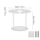 Elegante Soporte para Copas de Vino de Acrílico - Diseño de Vientre de Caballo, Acabado Antiguo, Estante Independiente para Copas con 6 Ganchos para Decoración de Hogar y Bar
