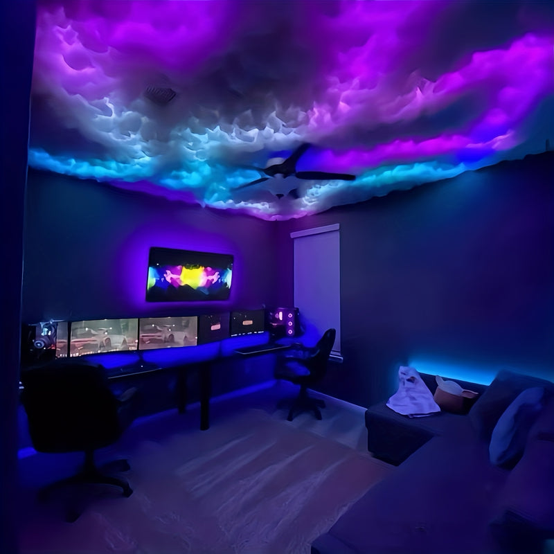 Linterna LED 3D Dinámica RGB Inteligente | Sincronización con Música, Alimentación USB - Decoración para Navidad, Halloween, Cumpleaños, Día del Padre y Ambiente en Dormitorio, Ideal para Fiestas