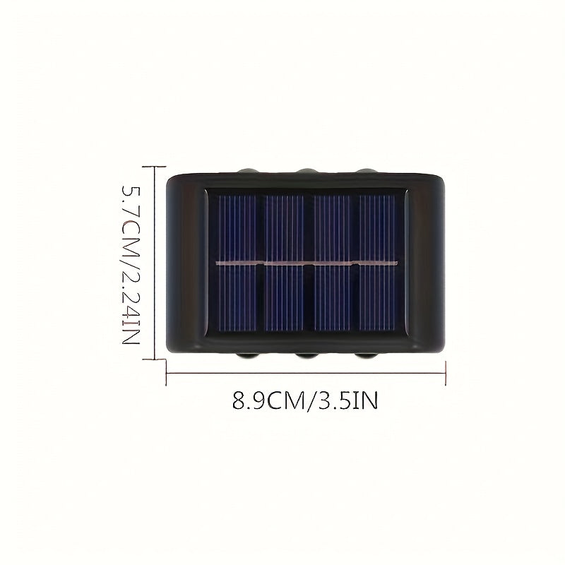 4/6 piezas de luces LED solares para pared, 6LED luces paisajísticas para exteriores, cubiertas de lámpara plástico energéticamente eficientes, capacidad de batería de 60mAh, decoración de pared para jardín y patio, cargado solar, batería de níquel, sin