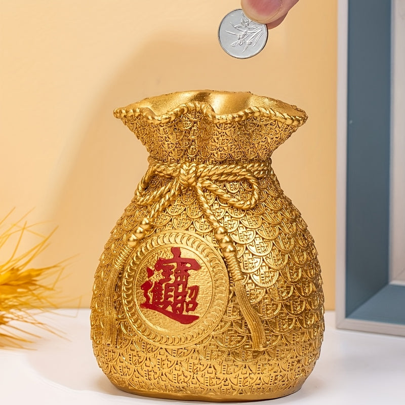1pc Bolsa De Dinero De Estilo Chino, Almacenamiento De Dinero, Adorno Lindo, Adorno Para El Hogar, Sala De Estar, Bar, Café, Decoración De Mesa, Adorno De Exhibición De Mesa