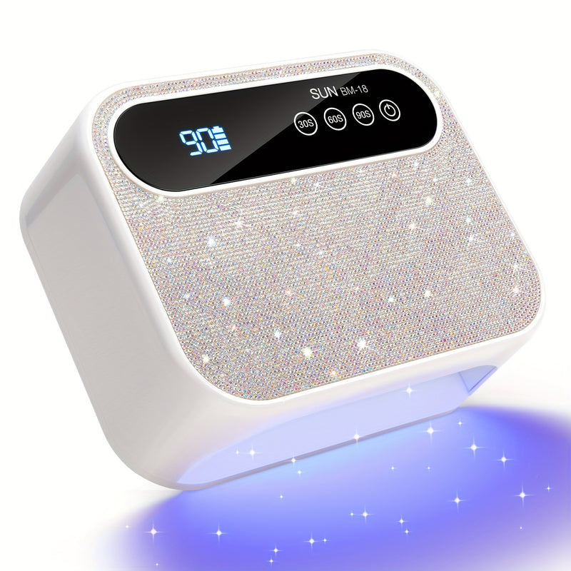 Secador de Uñas LED Recargable Inalámbrico para Gel, Herramienta Profesional de Manicura y Arte en Casa o Salón