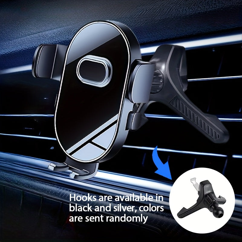Soporte para Rejilla de Aire Acondicionado de Coche LCARS - Gancho Triangular Giratorio de ABS Duradero con Cierre Metálico para una Fácil Instalación de Accesorios