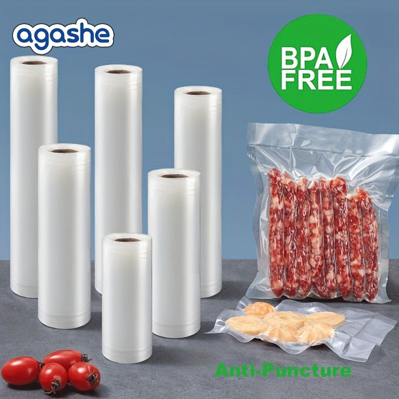 1 Rollo de Bolsas Selladoras al Vacío Resistentes para Conservación de Alimentos, Bolsas de Empaque al Vacío para Ahorrador de Comida, Prevención de Perforaciones, Grado Comercial, Bolsas Vac para Almacenamiento, Preparación de Comidas y Sous Vide en la