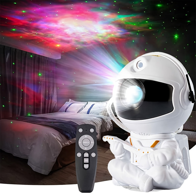 1pc Proyector de Guitarra Astronauta - Luz Nocturna con Ambiente Cósmico Mágico y Estrellas Brillantes, Regalo Perfecto para Cumpleaños y Fiestas