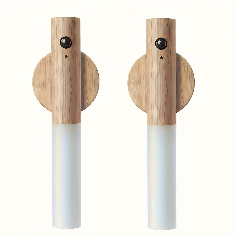 Luz nocturna inteligente de inducción del cuerpo humano de 1 pieza, luz de pared LED recargable para gabinete de pasillo, luz de inducción de pared para inodoro doméstico, alimentada por USB