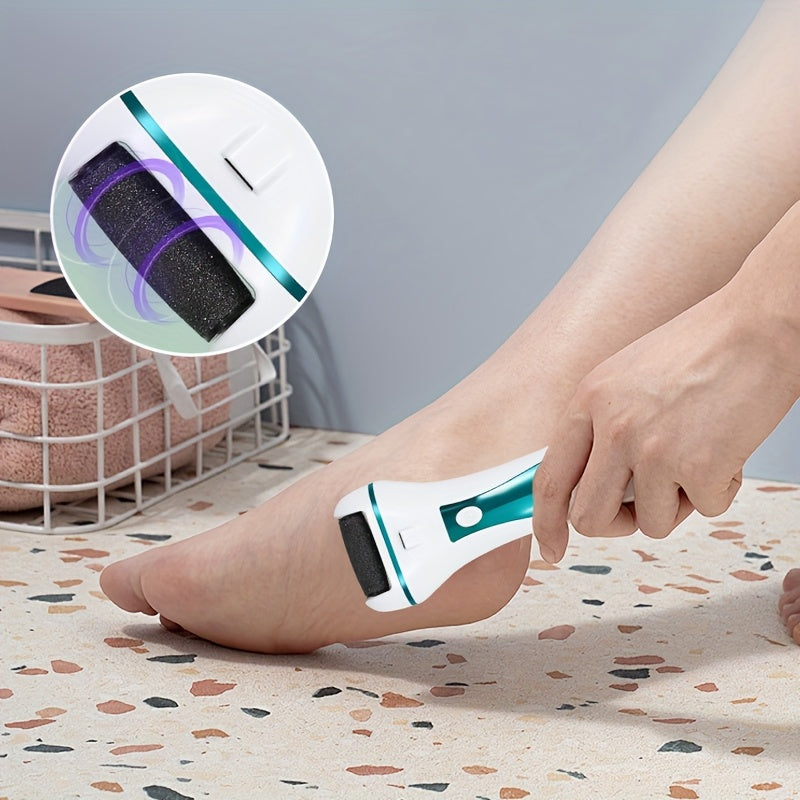 Exfoliador y Eliminador de Piel Muerta Eléctrico para Pies - Funciona con USB, Pantalla LCD, Sin Cables - Herramienta Hipoalergénica para Pedicura en Casa o Salón, Ideal para Pies Ásperos, Talones Agrietados e Uñas Encarnadas - Dispositivo Ergonómico par