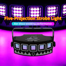 [Luz Estroboscópica Dinámica de Metal] YSH Luz Estroboscópica Dinámica de Metal Negro USB 1ud con Control Remoto - Luces de Fiesta Disco para Clubes Nocturnos, Bares, Cumpleaños, Navidad, Día de San Valentín y Celebraciones de Bodas - Iluminación Decorat