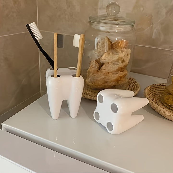 [Creative Design Toothbrush Holder] Portacepillos Multifuncional con Diseño Creativo de Dibujos Animados - 1 ud Estante de Almacenamiento de Escritorio para Cepillos de Dientes y Accesorios - Organizador de Baño Independiente