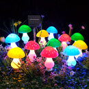 8 luces solares para jardín en forma de hongo, 8 modos de iluminación, IP44, luces de montón de hongos de plástico, para patio, jardín, camino, cementerio, Navidad, Acción de Gracias, regalo de Año Nuevo, luces de cuerda para exteriores, decora tu jardín