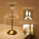 1pc Lámpara de Mesa Metálica Elegante con Control Táctil y Batería Recargable USB - Iluminación Ambiental Ajustable, Acabado en Latón Pulido para Sala de Estar, Dormitorio, Estudio, Comedor y Bar, Lámpara de Mesa Recargable