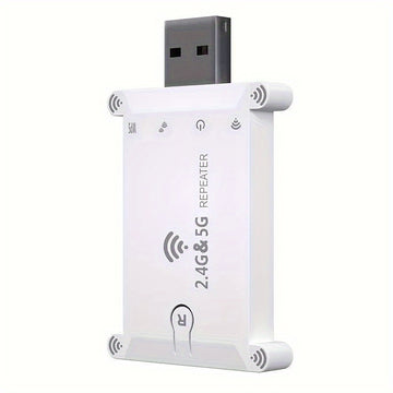 Extensor de Wi-Fi, Potenciador de Señal Wi-Fi, 1200Mbps, Banda Doble 2.4GHz y 5GHz, Fuerte Penetración de Wi-Fi, Conexión de Dispositivo con un Clic, Configuración Táctil, Cobertura Completa para tu Rango de Internet en Casa, Amplificador WiFi