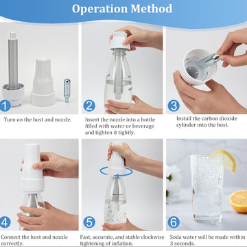 Maquinilla Portátil de Soda - Agua con Gas y Refrescos Caseros en 3 Minutos, Sin Necesidad de Electricidad, Diseño Circular Compacto para Hogar, Cocina o Viaje - Haz Seltzer Fresco, Cola, Bebidas de Limón-Lima, Máquina de Soda Doméstica, Gadget de Cocina