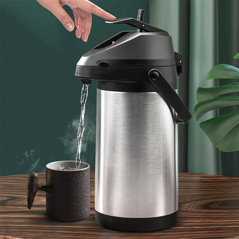 Botella de Agua Caliente Aislada de Acero Inoxidable de 3L con Grifo Fácil de Presionar - Gran Capacidad para Uso en Casa, Coche y Cocina - Mantiene las Bebidas Calientes o Frías - Diseño Duradero y Portátil