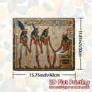 1pc Protector de Estufa con Deidades Egipcias - Decoración Antigua Egipto con Anubis y Horus, Superficie Antideslizante para Cocinas a Gas/Electricidad/Inducción - Resistente a Rayaduras y Calor, Fácil Limpieza en Poliéster, Diseño Hieroglífico, Impresió