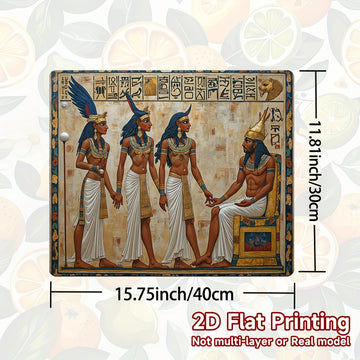 1pc Protector de Estufa con Deidades Egipcias - Decoración Antigua Egipto con Anubis y Horus, Superficie Antideslizante para Cocinas a Gas/Electricidad/Inducción - Resistente a Rayaduras y Calor, Fácil Limpieza en Poliéster, Diseño Hieroglífico, Impresió