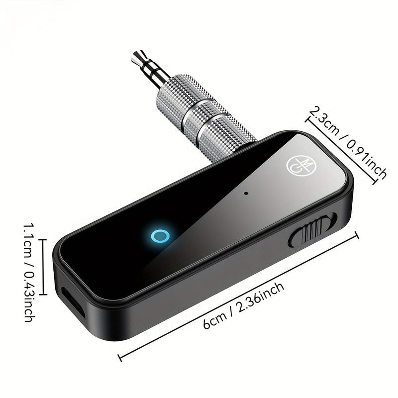 Transmisor y receptor sin varillas 5.0, Modo Dual (TX/RX), Entrada AUX, Carga USB, Baja Latencia para Estéreo de Auto, Hogar, Oficina, Smartphone, Tableta - Compatible con Dispositivos Inalámbricos, Equipo de Audio de Oficina, Diseño Elegante del Recepto