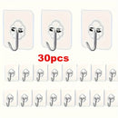30 ganchos adhesivos transparentes sin marcar, sin clavos ni daños, para cuadros y azulejos, fijación fuerte, compatibles con múltiples superficies