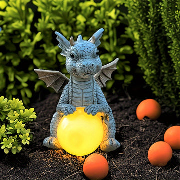 XXOASIS - Lámpara solar de dinosaurio para jardín, decoración de resina para exteriores, control de botón pulsador recargable, batería de níquel de 200 mAh, iluminación solar para exteriores.