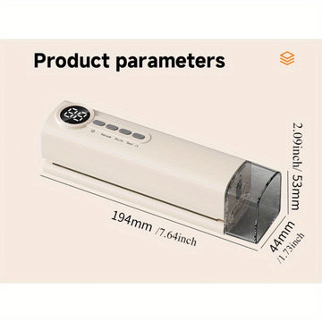 Selladora al Vacío Portátil USB con Sistema de Sellado para Snacks - Batería 1200mAh, Control Remoto sin varillas y Modos Seco/Húmedo para Sous Vide, Carnes Frías, Almacenamiento de Alimentos - Máquina Compacta para Cocina y Picnics al Aire Libre, Sellad