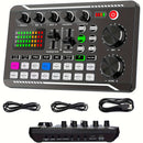 La tarjeta de sonido en vivo profesional F998 cuenta con un cambiador de voz y efectos de mezcla de DJ. Es recargable por USB y puede producir más de cuatro modificaciones únicas de sonido. Con un conector de 3,5 mm, es ideal para grabaciones de computad
