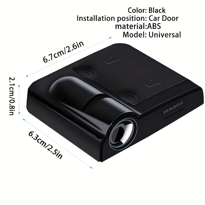 4pcs Luces de Proyección LED, Luz de Bienvenida Super Brillante Electromagnética, Fácil y Cómoda Instalación para Puertas de Coche + 4 Pegatinas Reflectantes, Fáciles de Instalar - Adecuado para la Mayoría de los Autos