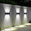 4 piezas de luces solares de 16 LED para exteriores, para decorar patios y paredes, IP44, fácil instalación, plástico duradero, iluminación de senderos exteriores para jardines.