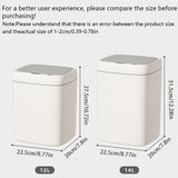 Cubo de basura inteligente con sensor de movimiento 12L/14L - Cierre silencioso, sello antiolores para cocina, baño y sala - Funciona con pilas AA (no incluidas)