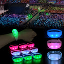 6 piezas de modelo de botón (varias estilos disponibles) Pulsera LED con luz, festival de música, concierto, banda de apoyo, accesorios de animación, 15 colores de luz cambiantes, adecuado para iluminación de escenario