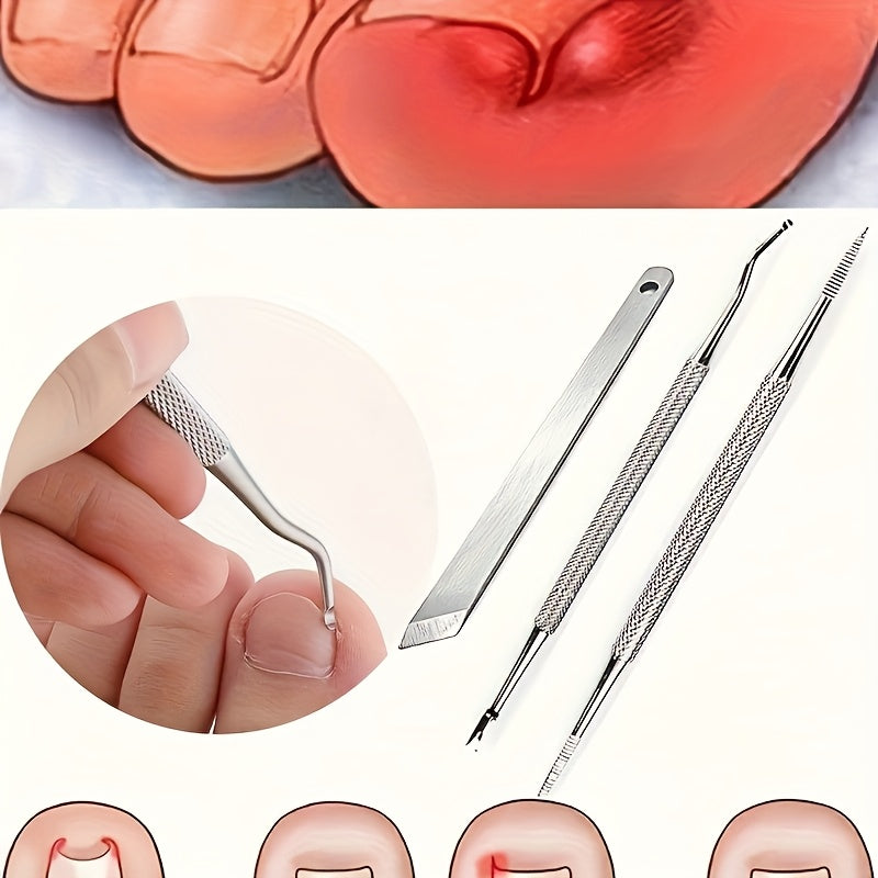 Kit de Cuidado para Uñas, Limpiador y Lima Doble Cara, Herramienta de Pedicura con Dos Cabezales, Adecuado para Uso Doméstico y Profesional