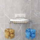1 Pieza, Soporte Para Jabón De Ducha Con 4 Ganchos, De Acero Inoxidable A Prueba De Óxido, Soporte Para Jabón Montado En La Pared De Estilo Granja Para Ducha, Esponja De Cocina