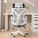Silla de juego ergonómica - Malla negra, soporte lumbar ajustable, base giratoria de 360 grados, cómoda para largas horas, ideal para uso en casa y en la oficina, silla de oficina | Silla de oficina moderna | Asiento ergonómico