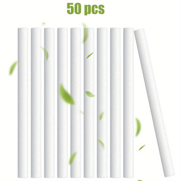 50 piezas de reemplazos de ventosas para humidificadores - Recambios de filtros de algodón de alta calidad, ideales para difusores personales portátiles en oficina, hogar o dormitorio, control de salida de niebla, fácil de instalar, accesorios para humid