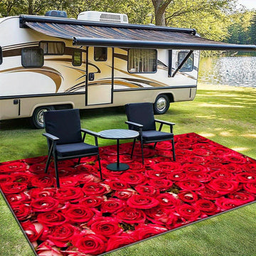 Estera floral de terciopelo de ciervo estrella - Lavable a máquina, respaldo antideslizante, estera suave y duradera de poliéster para patio, balcón o decoración de patio trasero, base crema con diseño de marco floral dorado lujoso, estera de gran área p