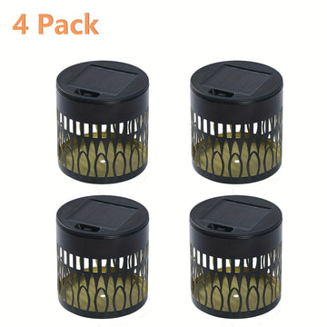 4 piezas de faroles solares para exteriores - Luces de pared IP65 de metal redondo para porche, conjunto de gran valor, luces automáticas para exteriores más brillantes para casas grandes, luces de amanecer a anochecer clásicas para puertas, pasillos y s