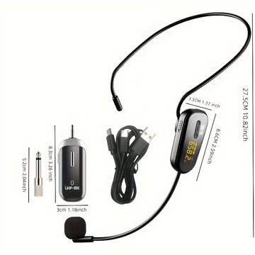 JYX U-200 sistema de micrófono inalámbrico para auriculares adecuado para uso único, carga USB apto para enseñanza de fitness, altavoz maestro y amplificador de sonido