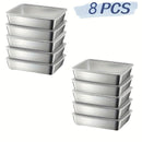 6pcs/8pcs Contenedores Herméticos de Acero Inoxidable para Alimentos | Apto para Congelador | Juego Apilable para Ensaladas y Frutas