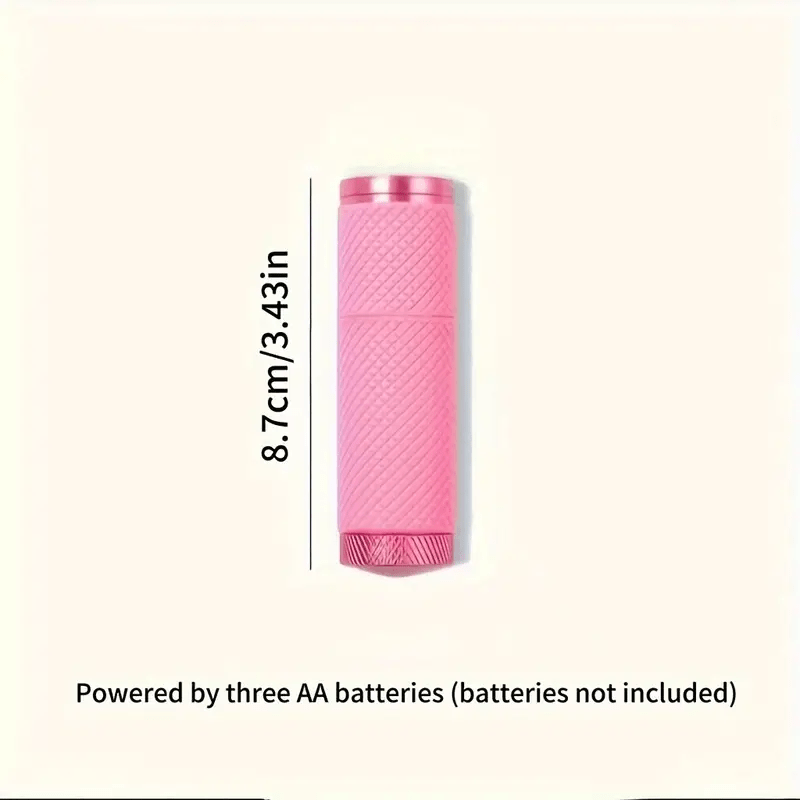 2 luces de manicura LED mini, alimentadas por batería con 9 bombillas LED, adecuadas para curar uñas de gel - portátiles, ideales para el cuidado de las uñas en casa, lámpara de uñas/calco/faro flexible