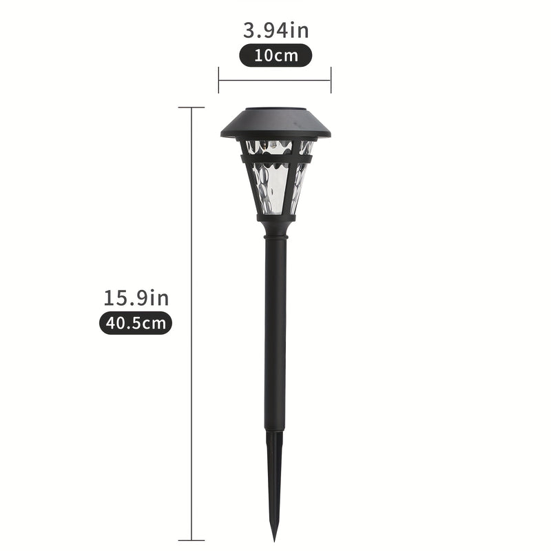12 Pack Luces de sendero solares al aire libre, impermeables, luces de caminata de jardín, iluminación de paisaje LED Auto On/Off Crepúsculo al amanecer para sendero, acera, césped, patio, jardín