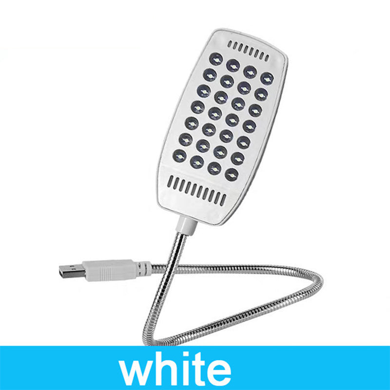 Lámpara nocturna USB con 28 LED súper brillantes, interruptor, portátil, para computadora y lectura