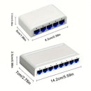 Conmutador de red Ethernet Gigabit de 5 puertos / 8 puertos, 5/8 puertos Gigabit, admite red de 10/100/1000 Mbps, plug-and-play, fácil de transportar e instalar, divisor de red Gigabit, centro de red, conmutador de red doméstica pequeña, adaptador de red