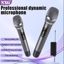Juego de Micrófono Inalámbrico Profesional NXG - Sistema Dual UHF con Receptor USB, Batería Recargable de 1200mAh, Ideal para Karaoke, Escritorio, Presentaciones y Bodas