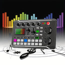 Tarjeta de sonido profesional F998 para transmisión en vivo, estudio de música, mezclador de sonido con micrófono de 3.5 mm, tarjeta de sonido para teléfono, PC, Eid Al-Adha Mubarak