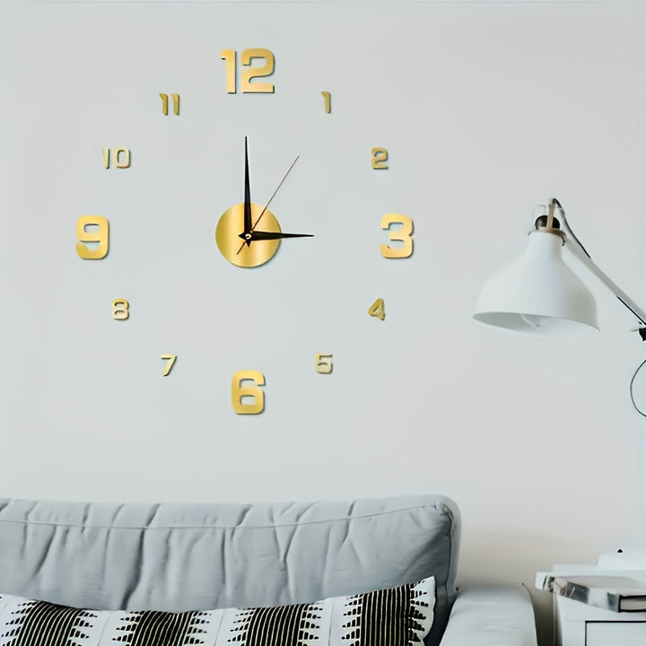 Reloj de pared digital 3D moderno NONZHU, pantalla grande luminosa, funcionamiento silencioso, ideal para sala y dormitorio (el estilo luminoso solo emite luz en ambientes oscuros), perfecto para Navidad