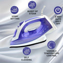 1 pieza de 1200W, plancha de vapor de alta potencia para ropa, plancha de vapor para ropa, base antiadherente, mano de obra doméstica, baja temperatura, hermética, alta presión, vapor, temperatura ajustable, antiobstrucción, multifuncional, agua pulveriz