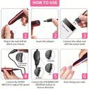 Taladro de uñas portátil, kit profesional de manicura eléctrica con 18 cabezales reemplazables, velocidad ajustable - alto RPM, ideal para cuidado de uñas y pies, incluye empujador de cutículas, regalo perfecto para mujeres, cumpleaños, días festivos y D