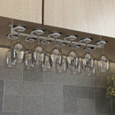 Soporte de vino vintage - Soporte de pared moderno de hierro para vino tinto y elegantes vasos, diseño que ahorra espacio para sala de estar o cocina, organizador de cocina | Elegante soporte de metal | Construcción duradera de hierro, decoración de vino