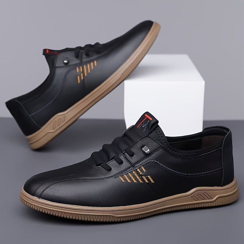 Zapatos casuales para hombre, ligeros y con suela suave, zapatos de conducción, zapatos de moda versátiles con patrón aleatorio, diseño de corte bajo, suela de TPR, forro de tela y parte superior.