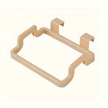 Soporte para bolsas de basura, estante de plástico sobre la puerta, estante de almacenamiento de basura, soporte para bolsas de basura debajo del fregadero de cocina, estante colgante de puerta de armario doméstico, basura de cocina sin agujeros, estante