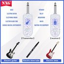YAMNWEO Sistema sin varillas de Guitarra 2.4GHz XLR - Audio en Tiempo Real 48K/16bit, Batería Recargable y Alimentación USB, Compatible con Guitarra Eléctrica, Bajo, Saxofón - Blanco, Transmisión para Instrumentos Musicales, Diseño Elegante del Transmiso